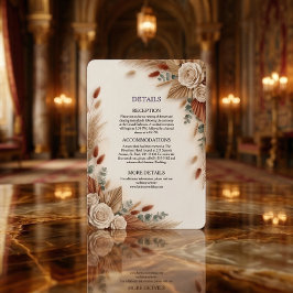 Cartão De Informações Terracotta Cream and Sage Minimalist