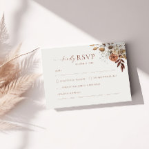Terracotta Floral RSVP Wedding