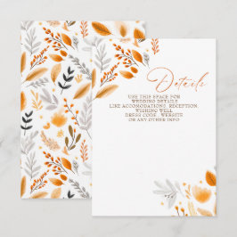Cartão De Informações Terracotta Moderno Script Elegante Casamento de Ou