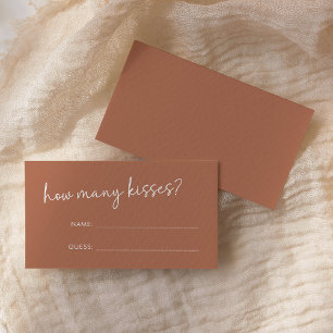 Cartão De Informações Terracotta - Script Minimalista Quantos Jogo De Ki