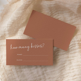 Cartão De Informações Terracotta - Script Minimalista Quantos Jogo De Ki