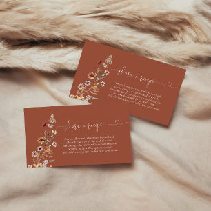 Cartão De Informações Terracotta Tiny Wildflower Chá de panela Receita