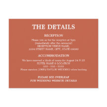 Terracotta Wedch QR Code Details Enclosure Card