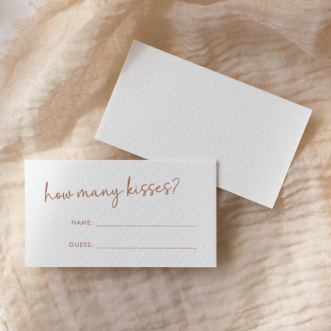 Cartão De Informações Terracotta & White Minimalist Quantos jogos de bei (Criador carregado)