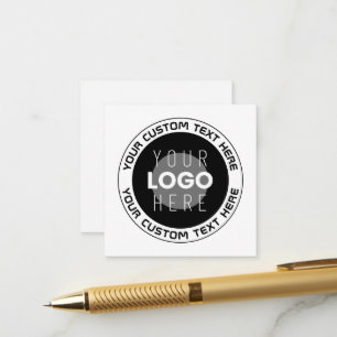 Cartão De Informações Texto Circular Editável & Logotipo Substituível
