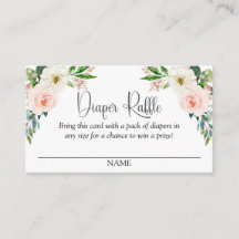 Texto do Script Raffle da Fralda Floral Cor-de-Ros