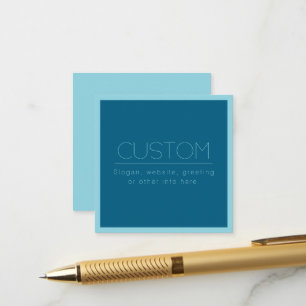 Cartão De Informações Texto Moderno Personalizável   Oceano & Azul Ovo d