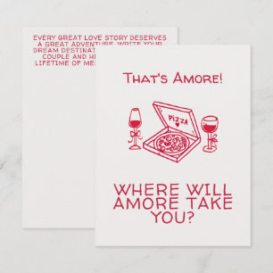 Cartão De Informações That's Amore Bridal Shower Caprichoso Desenho à Mã