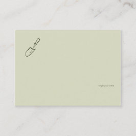 Cartão De Informações The Trowel -Botanists Pause- Minimalist 