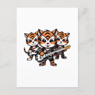 Cartão De Informações Tigres Tocando Banda