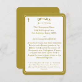 Cartão De Informações Timeless Catholic Monogrammed Enclosure Card
