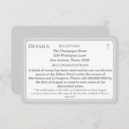 Cartão De Informações Timeless Catholic Monogrammed Enclosure Card