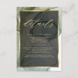 Cartão De Informações Tinta Líquida Líquida Elegante de Código QR Modern