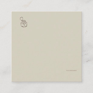 Cartão De Informações Tinteiro Dark Academia – Biblioteca Vintage Minima