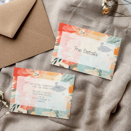 Cartão De Informações Típica moderna florescente: detalhes