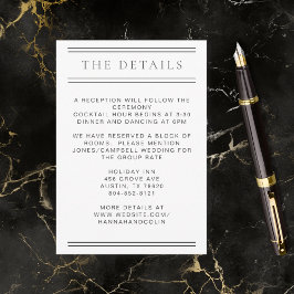 Cartão De Informações Tipografia Branca e Negra Moderna