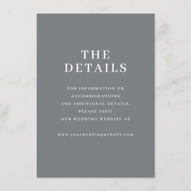 Cartão De Informações Tipografia Cinza Sofisticada (Frente)