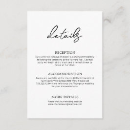 Cartão De Informações Tipografia Clássica