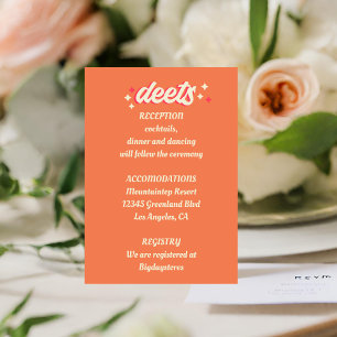 Cartão De Informações Tipografia em negrito retrorreflectora Casamento C