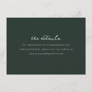 Cartão De Informações Tipografia Verde Elegante