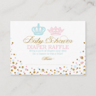Cartão De Informações Tíquete da Princesa Fralda Raffle