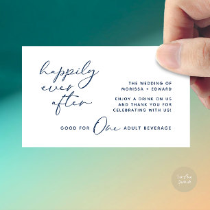Cartão De Informações Tíquete De Bebida, Bebida Adulta, Festa de casamen