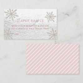 Cartão De Informações Tíquete de Chá de fraldas de Flocos de Neve de Pra