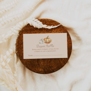 Cartão De Informações Tíquete de Fralda de Abóbora de Abóbora de Queda