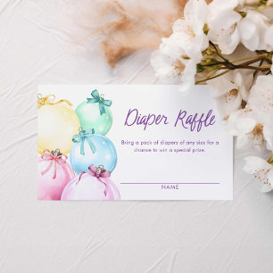 Cartão De Informações Tíquete de Fralda de inverno Raffle