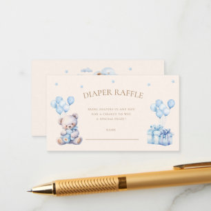 Cartão De Informações Tíquete de Fralda de Lua de Urso Teddy