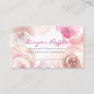 Cartão De Informações Tíquete de Fralda de Raffle Rosa Rosa Rosa Dusty R