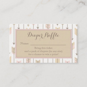 Cartão De Informações Tíquete de Fralda de Seta Tribal Raffle