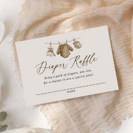 Cartão De Informações Tíquete de Fralda Raffle Boho Boy