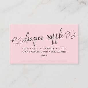 Cartão De Informações Tíquete de Raffle da Fralda chá de fraldas
