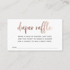 Cartão De Informações Tíquete de Raffle fralda para Chá de fraldas