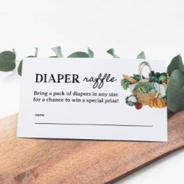 Cartão De Informações Tíquetes de Fralda de Chá de fraldas criados local