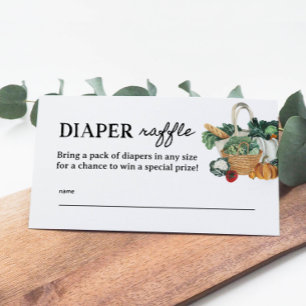 Cartão De Informações Tíquetes de Fralda de Chá de fraldas criados local