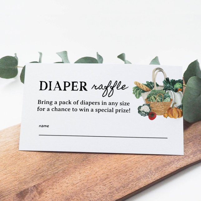 Cartão De Informações Tíquetes de Fralda de Chá de fraldas criados local (Criador carregado)