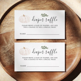 Cartão De Informações Tíquetes de Fralda de Chá de fraldas Greenerescent