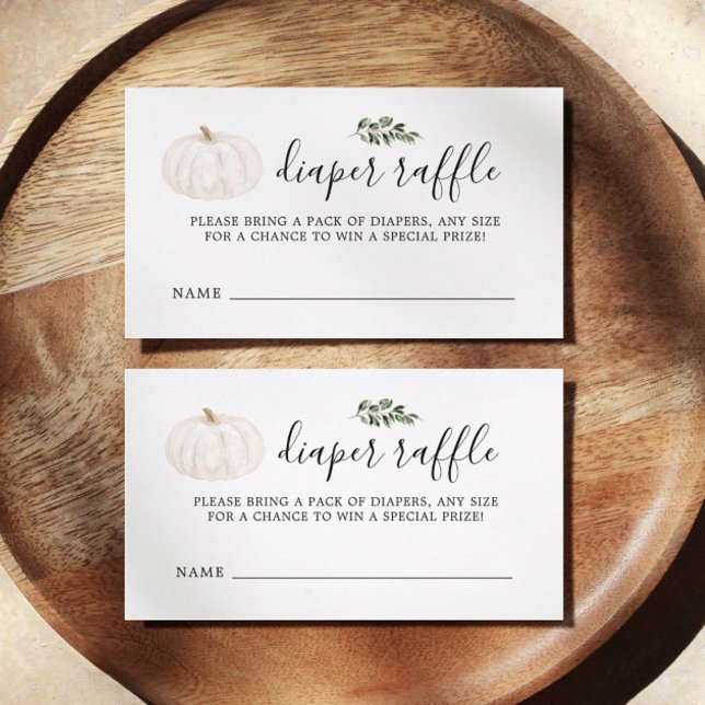 Cartão De Informações Tíquetes de Fralda de Chá de fraldas Greenerescent (Criador carregado)