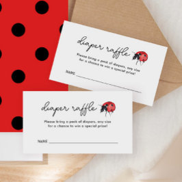 Cartão De Informações Tíquetes de Fralda de Ladybug Raffle