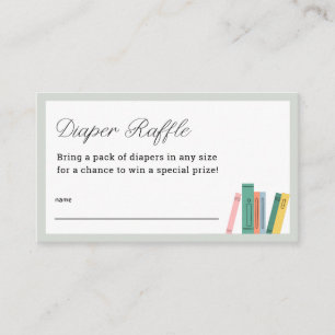 Cartão De Informações Tíquetes de Fralda de Tema do Livro