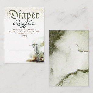 Cartão De Informações Tíquetes de jogos de Chá de fraldas Raffle, Fralda