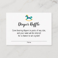 Tíquetes de Raffle de Fralda chá de fraldas c/ Cav