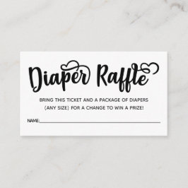 Cartão De Informações Tíquetes de Raffle fralda