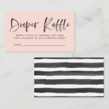 Tíquetes de Raffle para Fralda de Blush Moderno