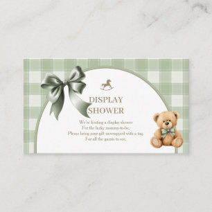Cartão De Informações Toalhete de Exposição Xadrez Sage Teddy Bear Elega