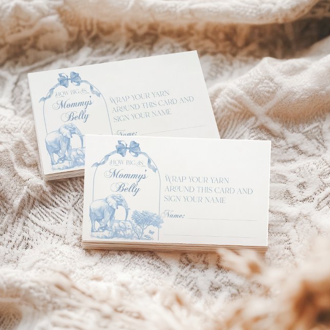 Cartão De Informações Todos os Chás Azul Safari Animal Baby Boy (Criador carregado)