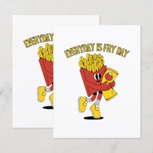 Cartão De Informações Todos os Dias São Dia de Fritura