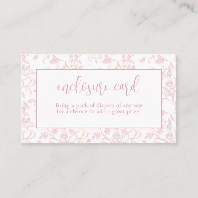 Cartão De Informações Toile De Joy Chinoiserie Rosa (Frente)